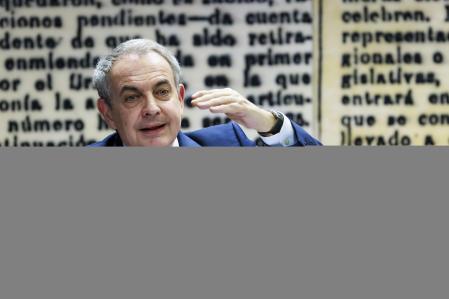 El expresidente del Gobierno José Luis Rodríguez Zapatero durante su comparecencia en el Senado por el caso Koldo&nbsp;