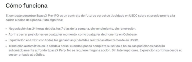 Coinbase lanza trading de SpaceX antes de su salida a bolsa