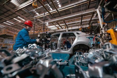 La fábrica de los coches eléctricos de BYD en Changzhou, Jiangsu 