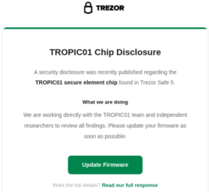 Hackers aprovechan la vulnerabilidad de Trezor 7 para lanzar ciberataques  