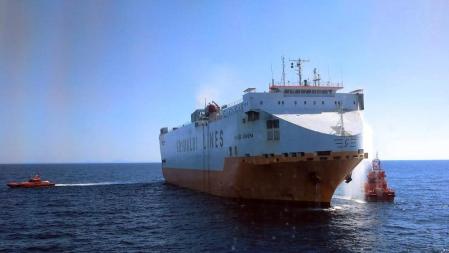 Barco mercante accidentado en Palma de Mallorca&nbsp;