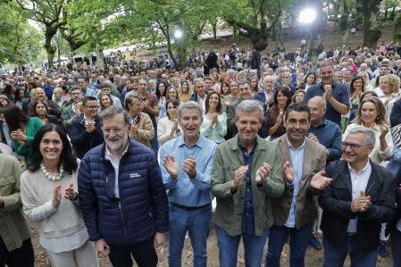 El presidente del PP, Alberto Núñez Feijóo, en Cerdedo-Cotobade&nbsp;