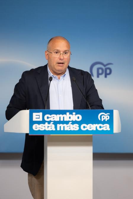 Miguel Tellado, en la sede del PP