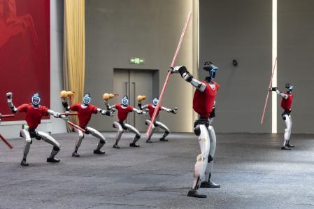 Robots de Unitree practicando artes marciales 