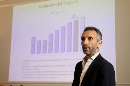 El CEO de Raventós Codorníu hoy durante la presentación de resultados 