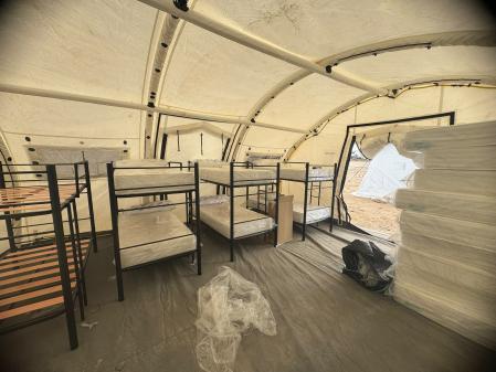 Imágenes del campamento para migrantes en Ceuta