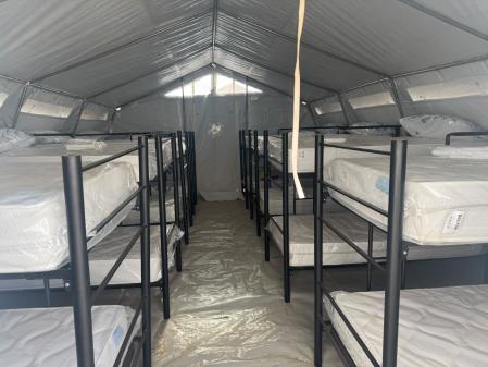 Imágenes del campamento para migrantes en Ceuta