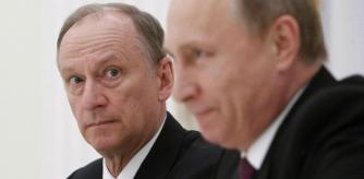 El presidente del Consejo de Seguridad, Nikolái Pátrushev, con Putin